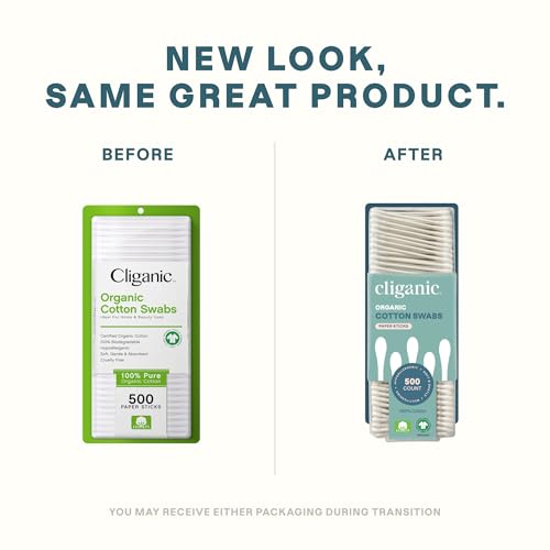  Cliganic - Organic Cotton Swabs, 500ct - Image 5