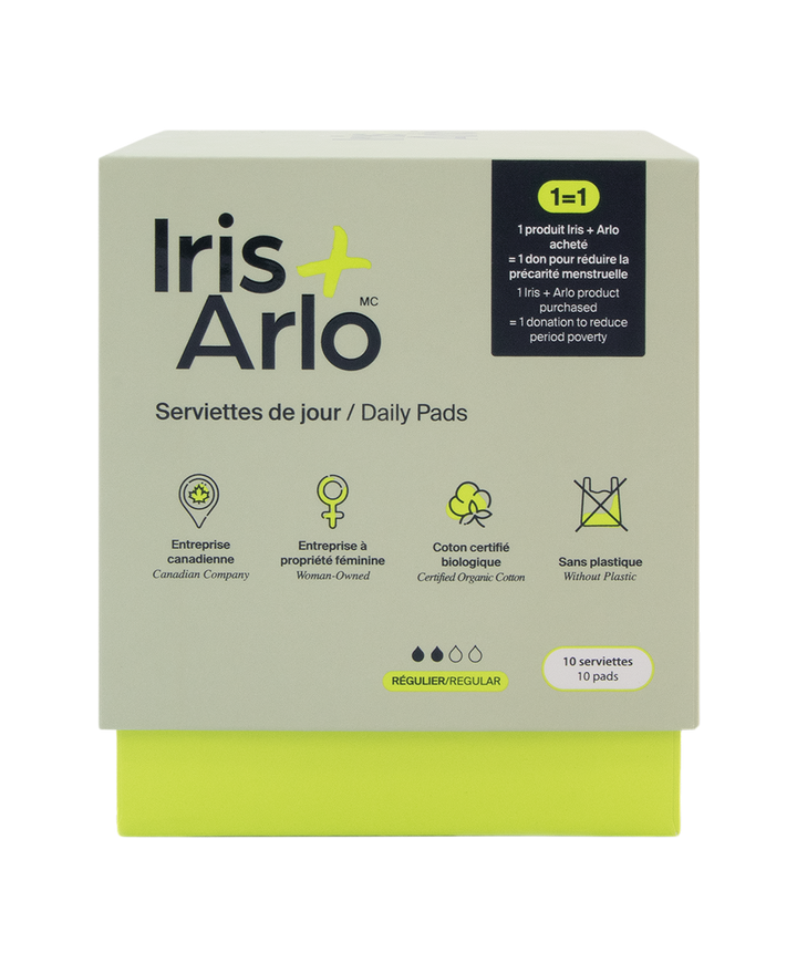 Iris + Arlo Inc. - Daily Pads, reg - 100% Organic Cotton - Image 1