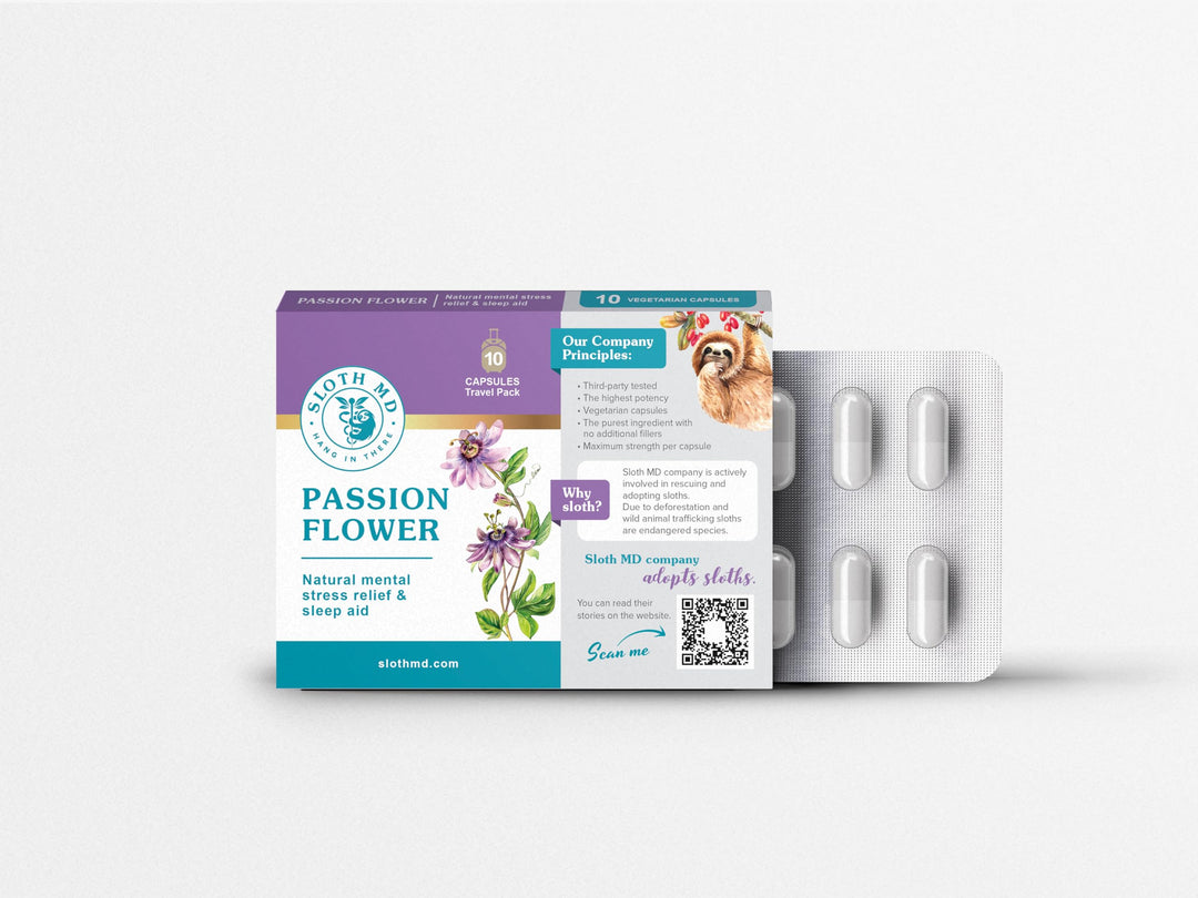 Passion Flower, 10-pack blister, 12pck/display - Sloth Medical - Image 3