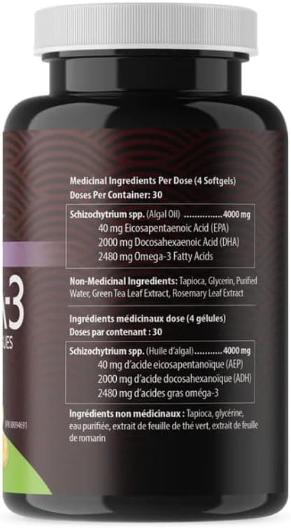 AquaOmega - DHA Algae Oil Softgels (120sg)
