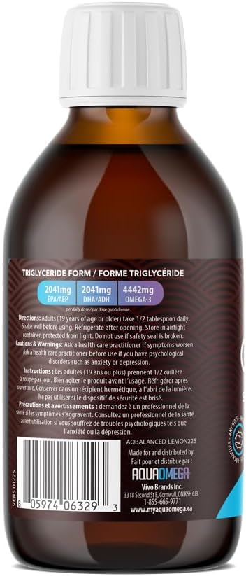 AquaOmega - Omega-3 Balanced (225ml)