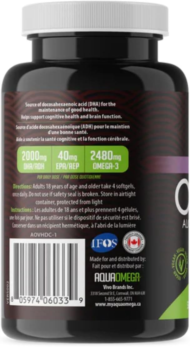 AquaOmega - DHA Algae Oil Softgels (120sg)