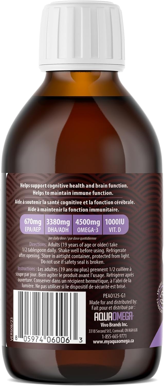 AquaOmega - High DHA 5x - Grape (225ml)