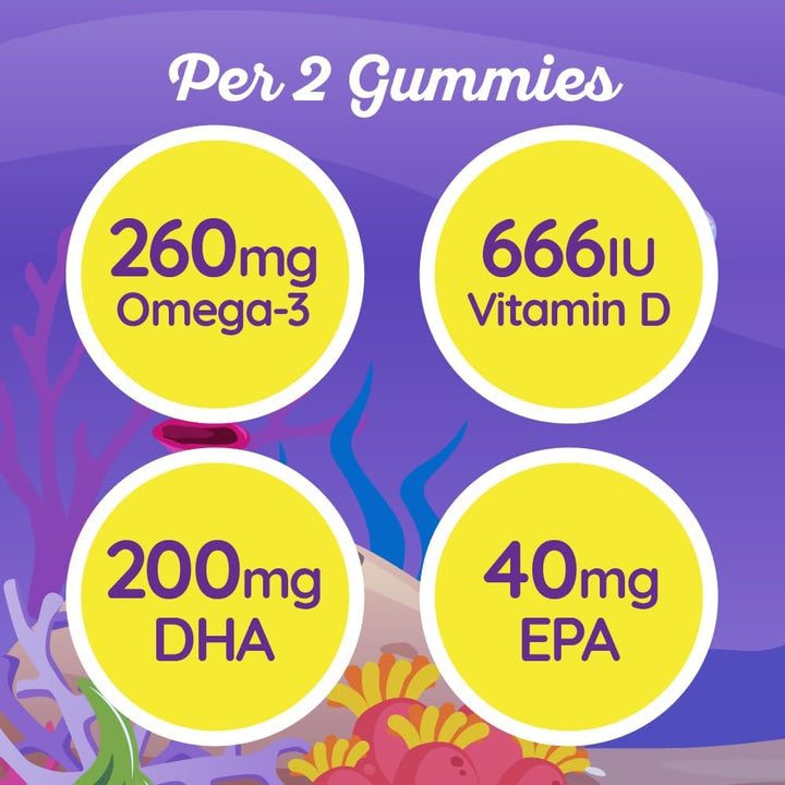 AquaOmega - High DHA Kids Gummies Lemon (60gmy)