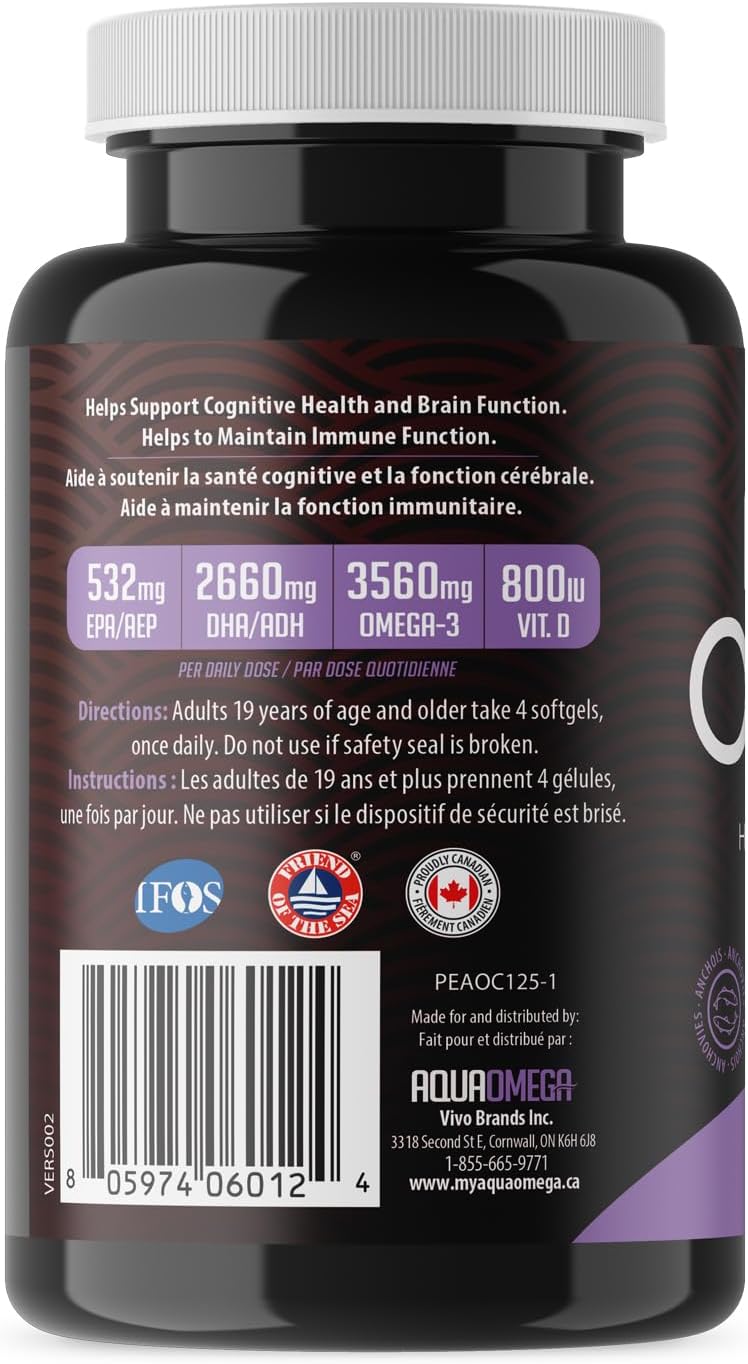 AquaOmega - 5X Ultimate Strength DHA Softgels (120sg)