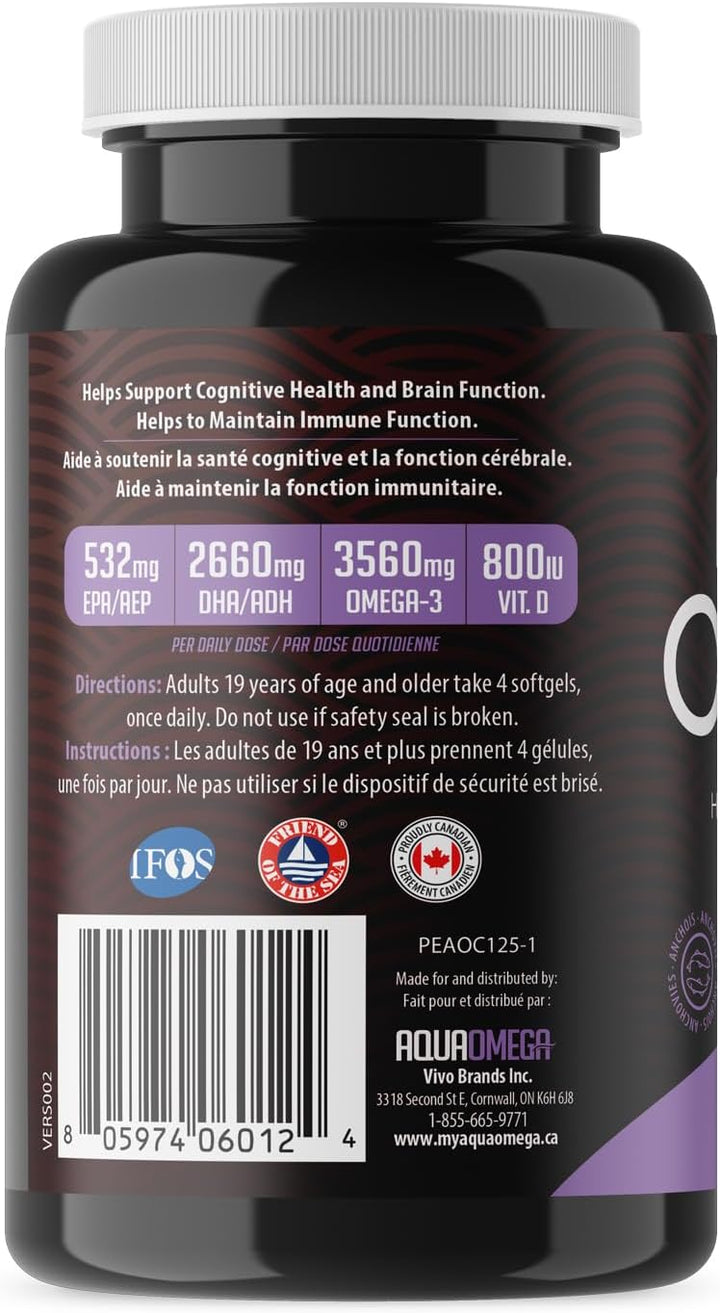 AquaOmega - 5X Ultimate Strength DHA Softgels (120sg)