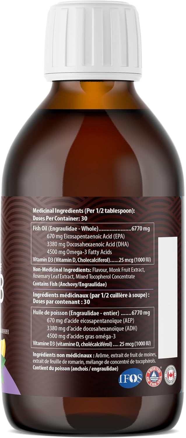 AquaOmega - High DHA 5x - Lemon (225ml)