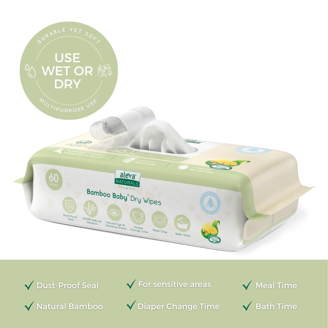 Bamboo Baby Dry Wipes Value Pack - Image 7