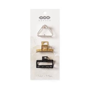 Claw Clips - Sm Metal Geometric - Image 1