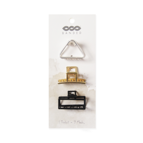 Claw Clips - Sm Metal Geometric - Image 2