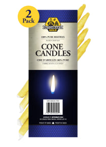 Beeswax, Cone Candles 2pack - Image 2