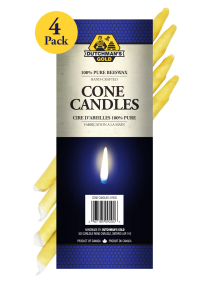 Beeswax, Cone Candle 4pack - Image 1