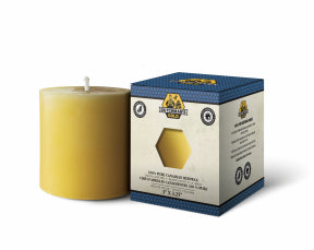 Beeswax Candles Pillar Med 3x3.25 - Image 2