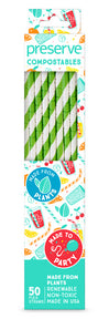 Compostables Straws Green - Image 1