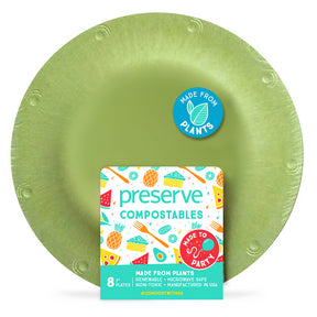 Compostables Small Plates 8ct Green - Image 4