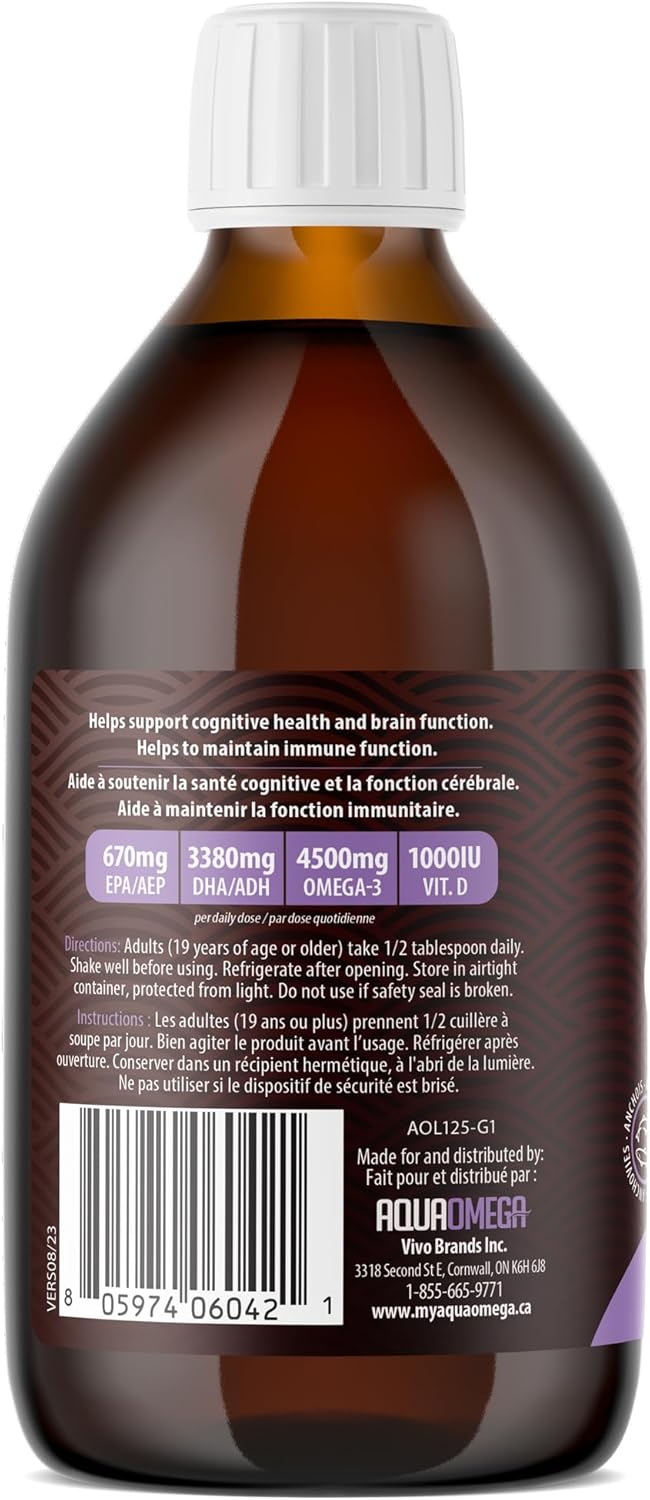AquaOmega - High DHA 5x - Grape (450ml)