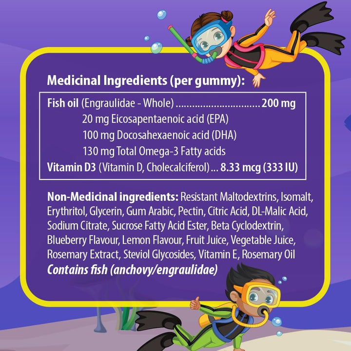 AquaOmega - High DHA Kids Gummies Lemon (60gmy)