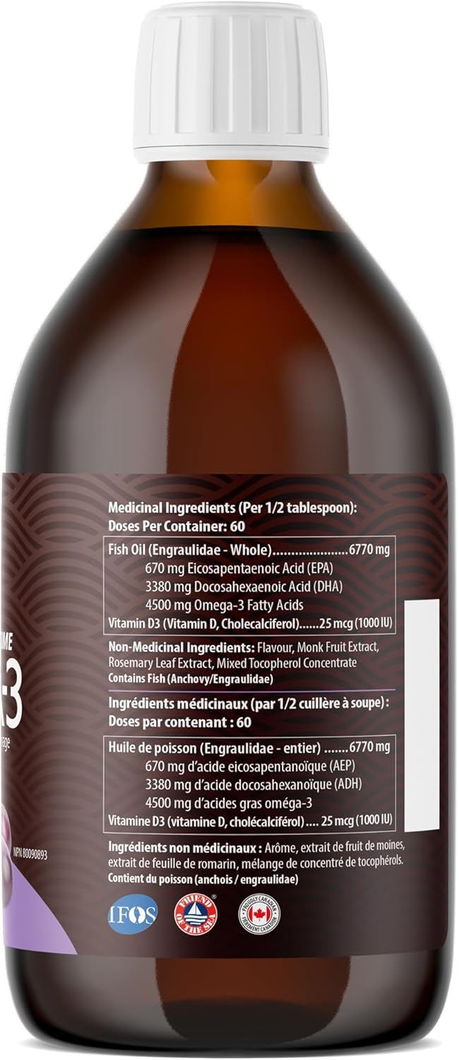 AquaOmega - High DHA 5x - Grape (450ml)