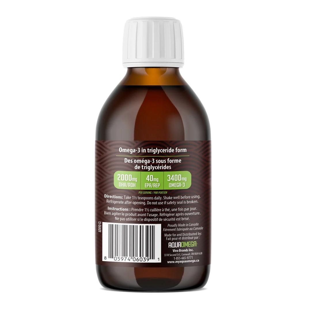 AquaOmega - DHA Algae Oil - Grape (225ml)