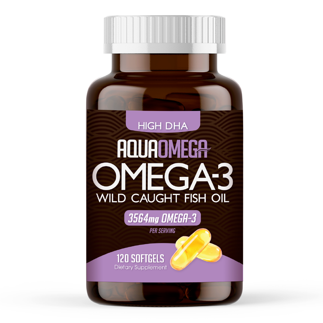 AquaOmega High DHA Omega-3 Fish Oil, 120 Softgels
