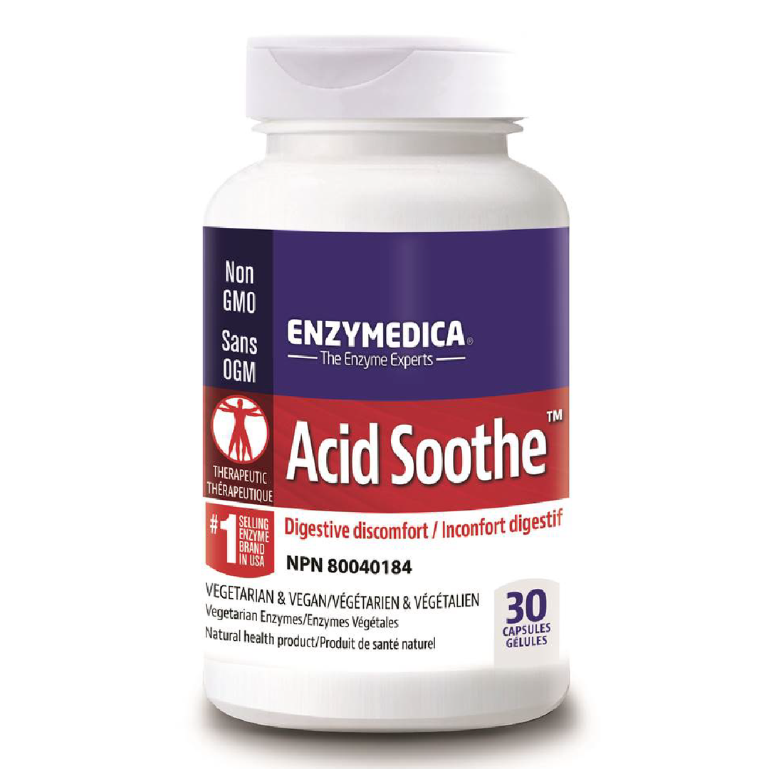 Enzymedica Acid Soothe, 30 caps