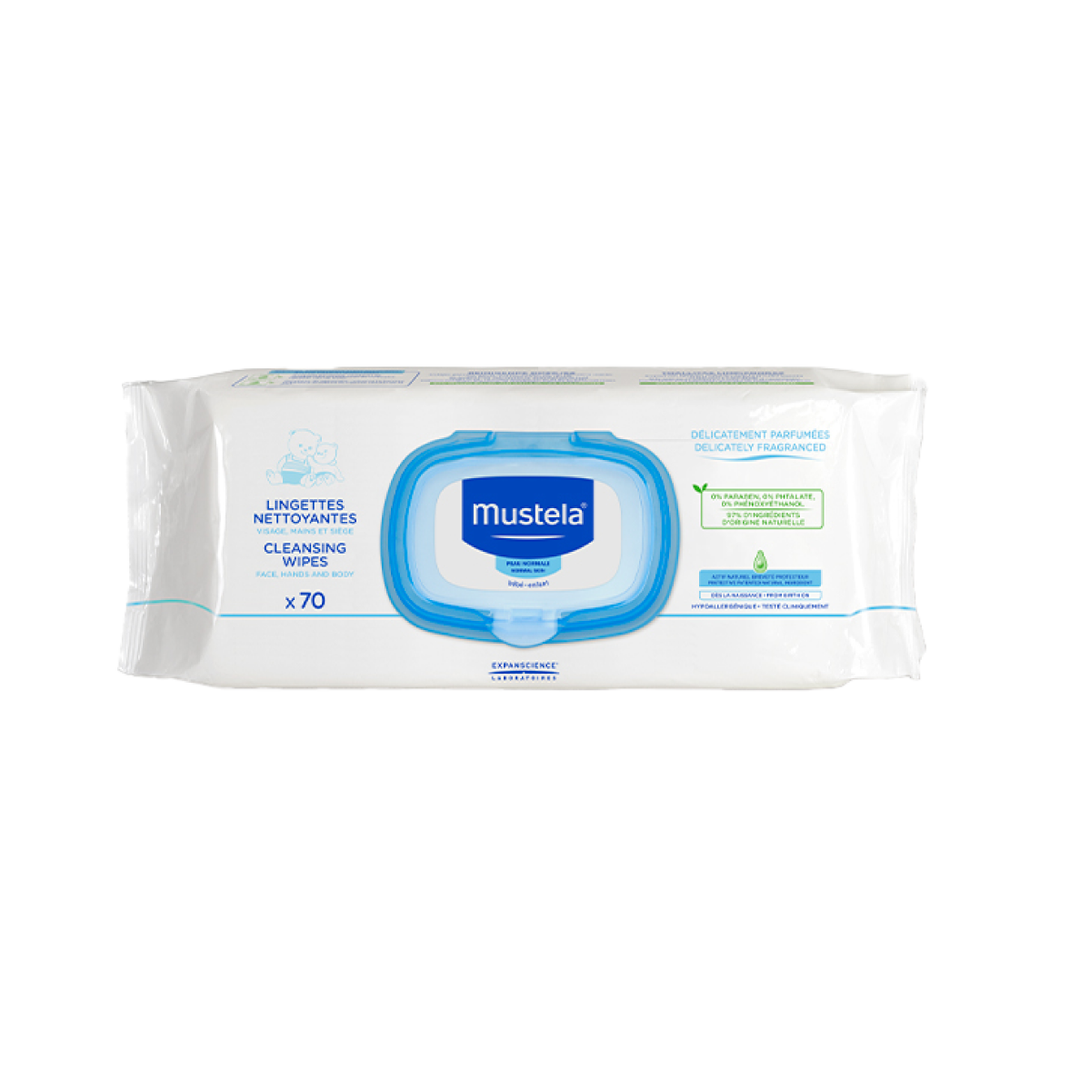 Organic Cotton Wipes with Water x 60