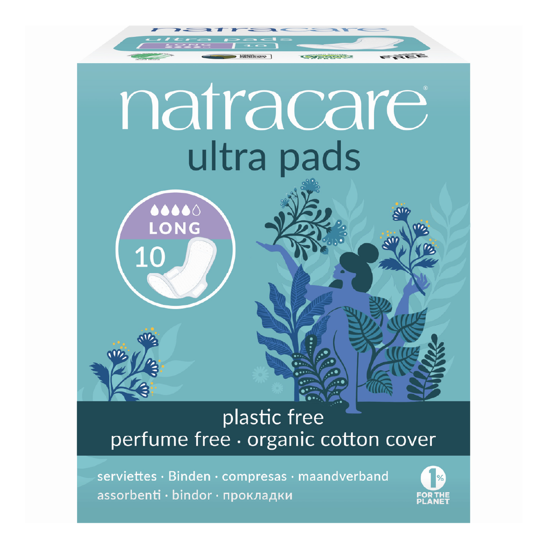 Natracare Ultra Pads W/Wings Long