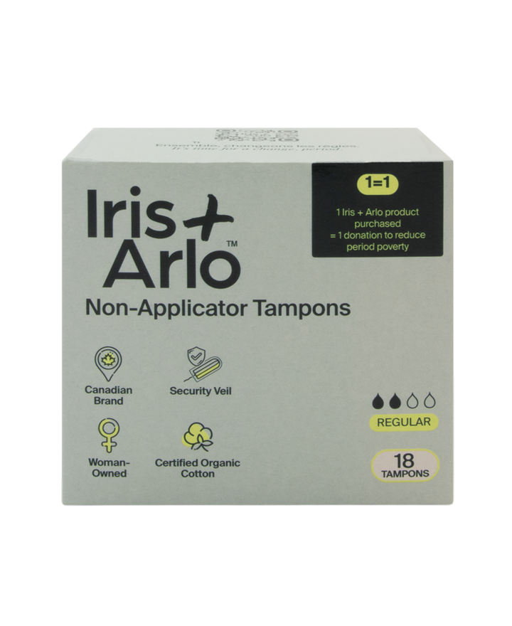 Iris + Arlo Inc. - Non-Applicator Tampons, reg - 100% Organic Cotton - Image 1