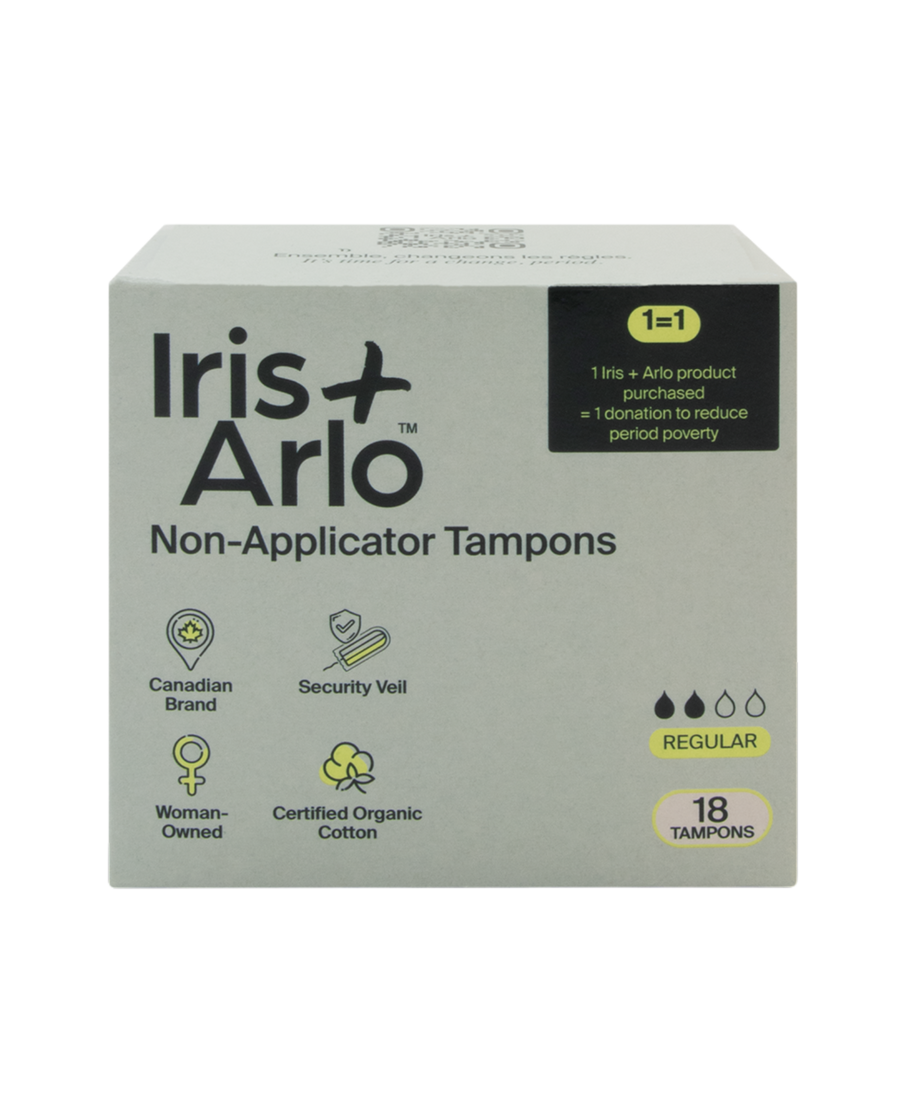 Iris + Arlo Inc. - Non-Applicator Tampons, reg - 100% Organic Cotton - Image 1
