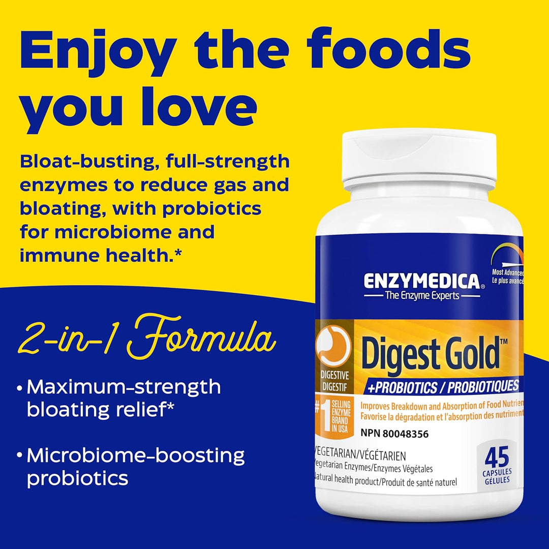 Enzymedica Digest Gold with Probiotics, 45 caps