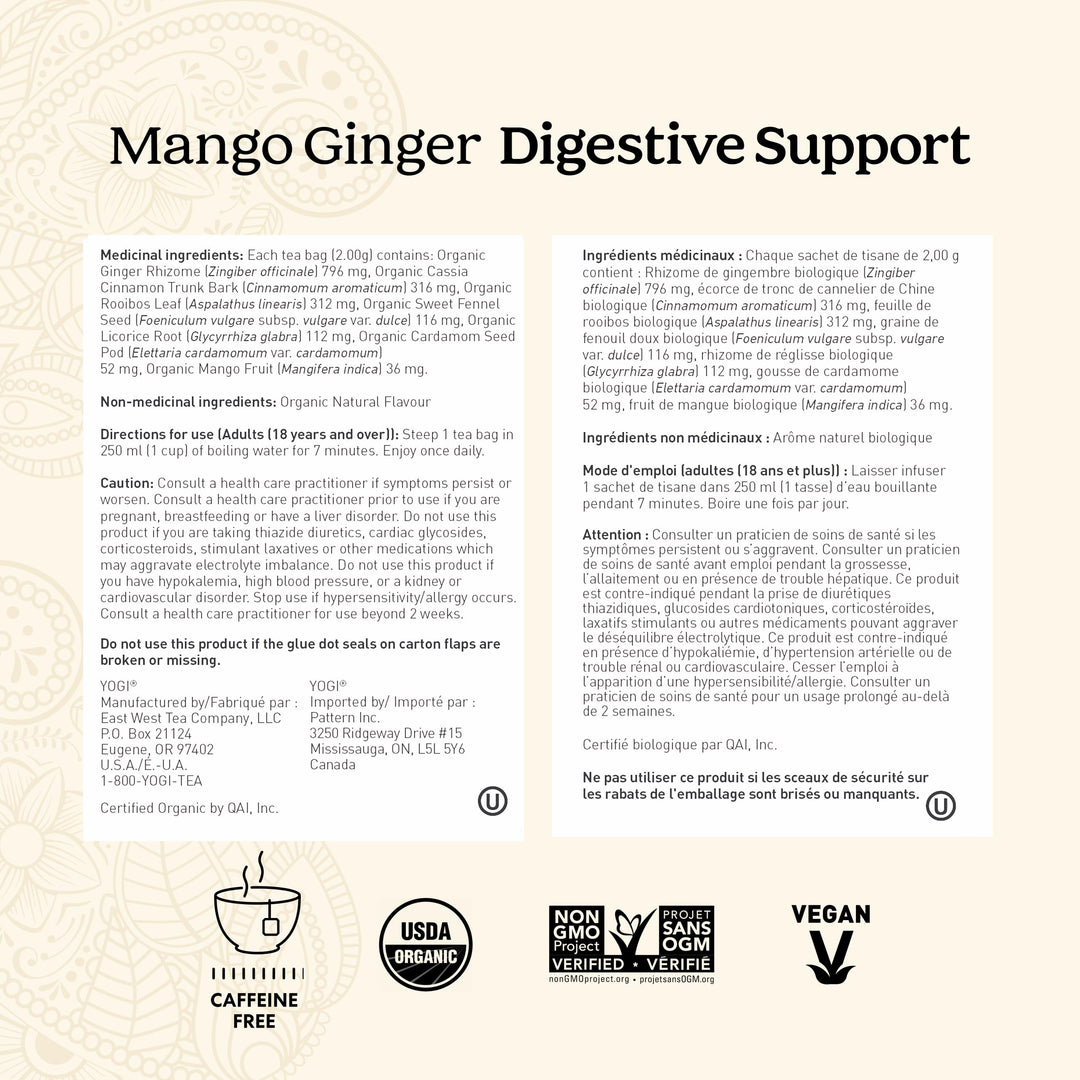 Yogi - Mango Ginger Digestive Support (16ct 6)
