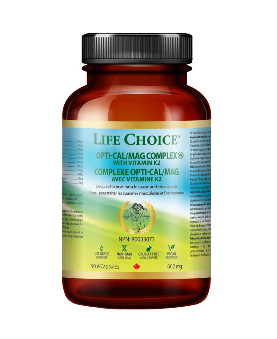 Life Choice - Opti-Cal-Mag w/K2 662mg,90vcap - Image 1