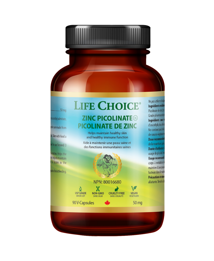 Zinc Picolinate 50mg, 90vcaps - Life Choice - Image 1