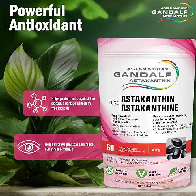 Astaxanthin 4mg, 60 Vcaps - Gandalf - Image 5