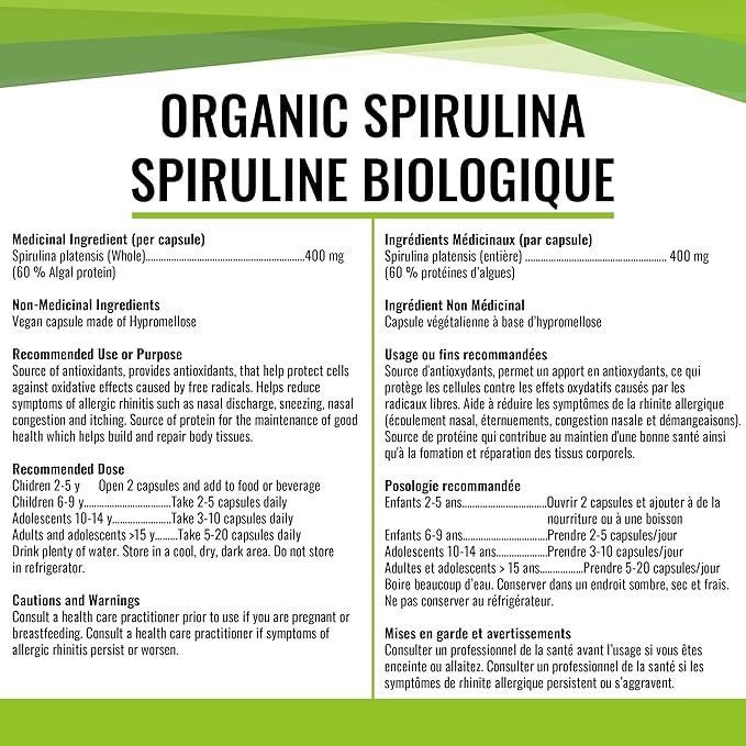 Spirulina Organic 600mg, 150 tabs - Gandalf - Image 2