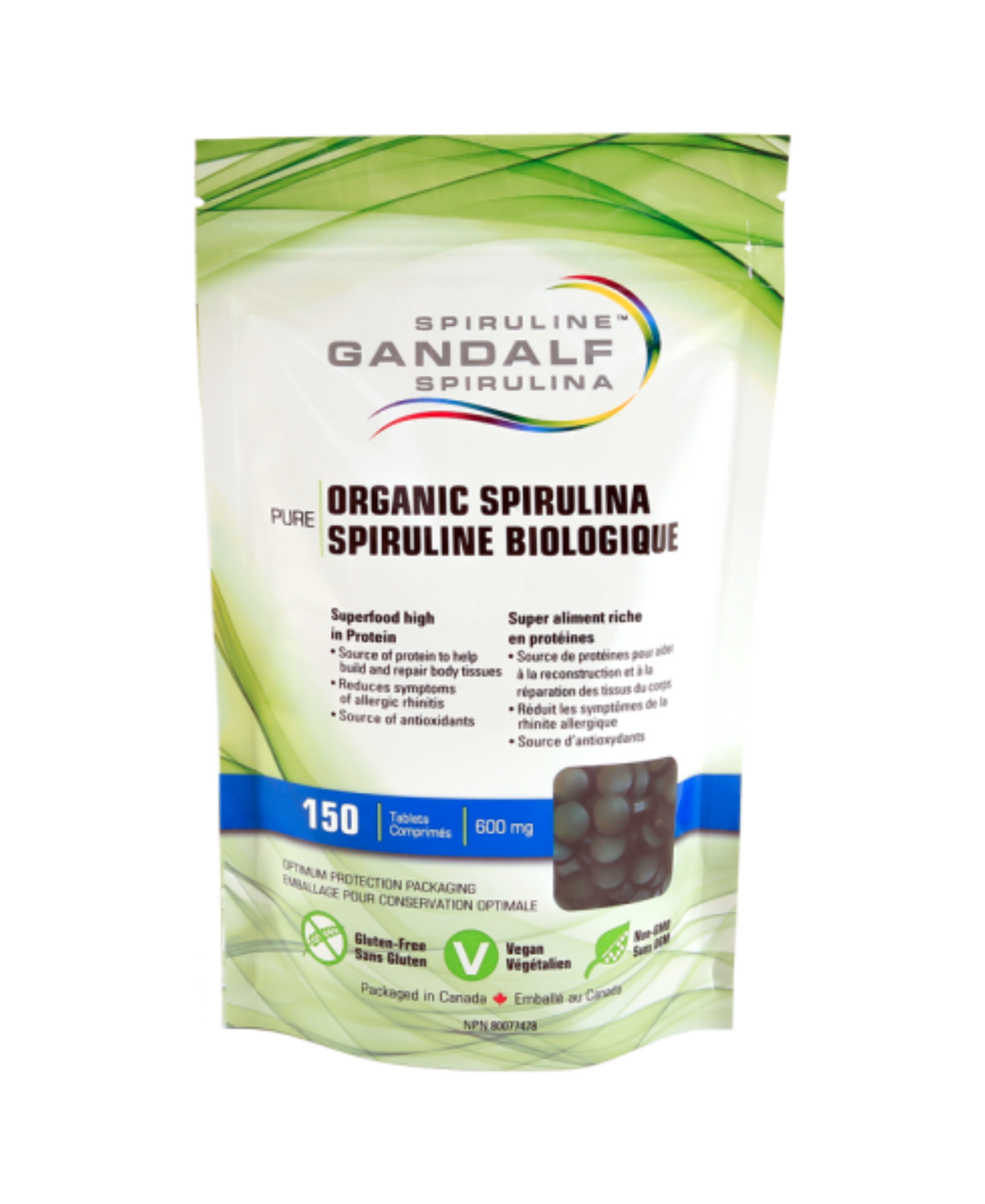 Spirulina Organic 600mg, 150 tabs - Gandalf - Image 1