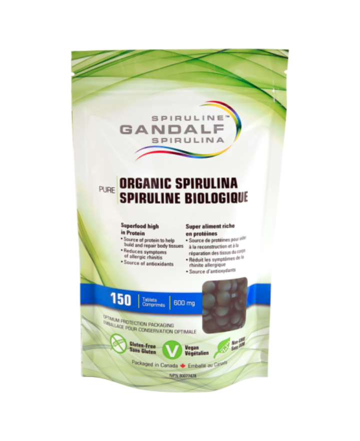 Spirulina Organic 600mg, 150 tabs - Gandalf - Image 1