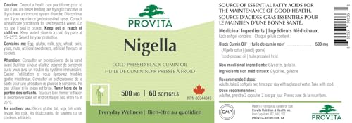 Provita - Nigella Black Cumin Oil (60 SoftGels)