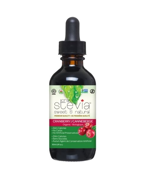 Crave Stevia - Cranberry Liq. Stevia 30ml - Image 1