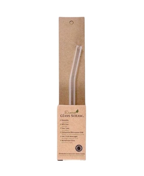 Enviro Glass Straws - Smoothie Straw 8" Bent - Image 1