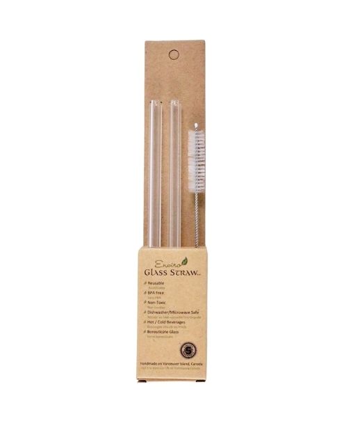 Enviro Glass Straws - Combo Reg. Straws 8" Straight - Image 1