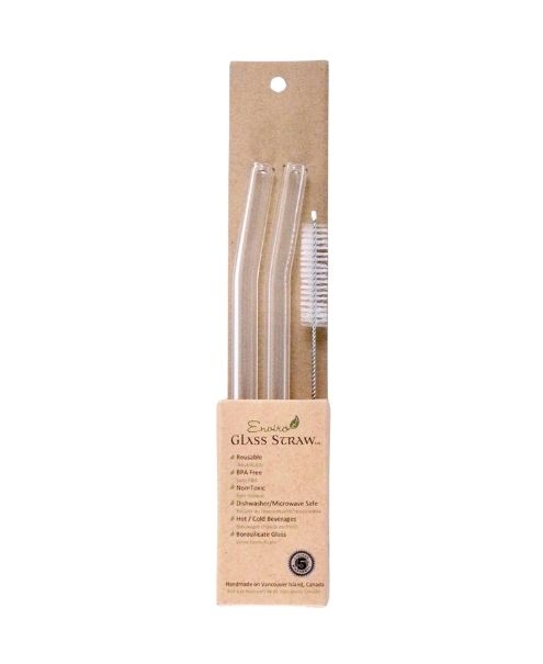 Enviro Glass Straws - Combo Reg. Straws 8" Bent - Image 1