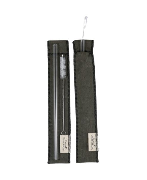 Enviro Glass Straws - Indiv. Cloth Carrier, Green - Image 1