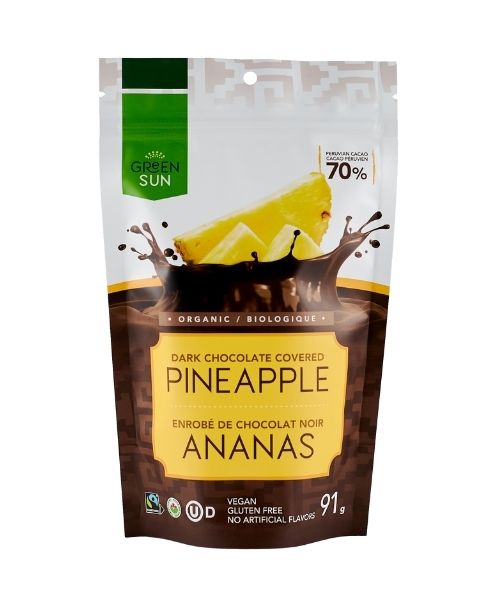 Green Sun Foods - Chocolate Covered Pineapples,  91g/10pk - Image 1
