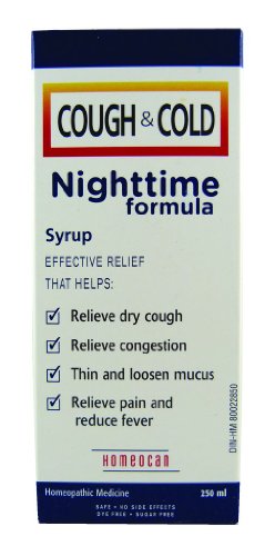 Back label of Homeocan - Cough & Cold H Syrup, 250 Ml showing product details