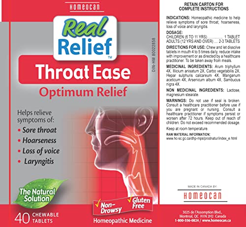 Homeocan - Throat Ease, 40 Tablets