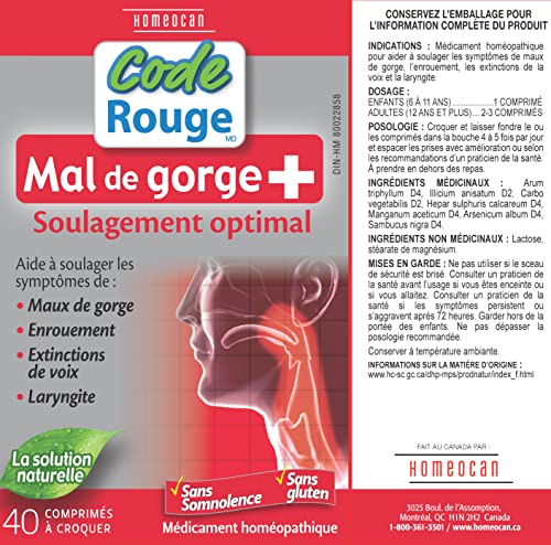 Homeocan - Throat Ease, 40 Tablets