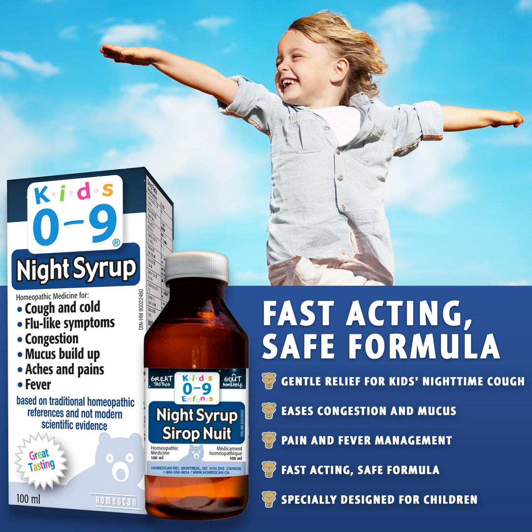 Ingredients list for Homeocan - Kids 0-9 Night Cough&Cld,100ml