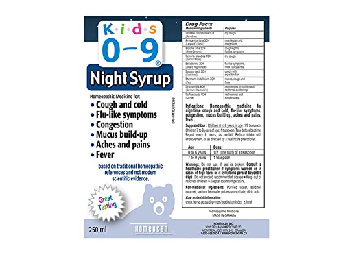 Homeocan - Kids 0-9 Night Cough&Cld,250ml