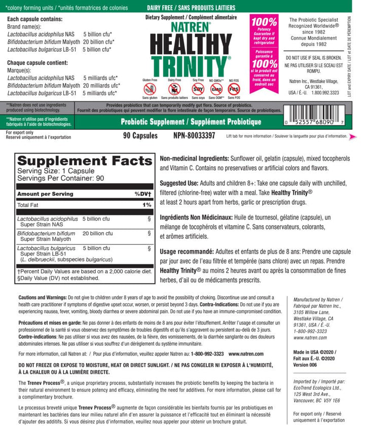 Natren - Healthy Trinity D/F (90s)